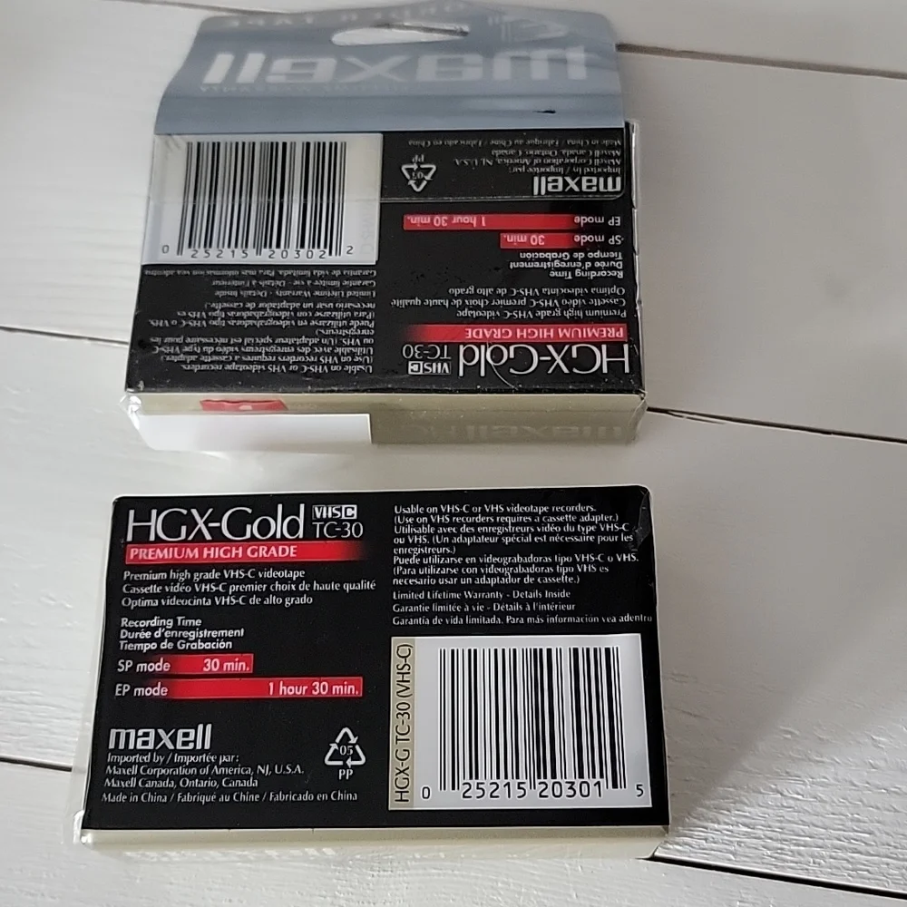 Maxell VHS-C Camcorder Tapes